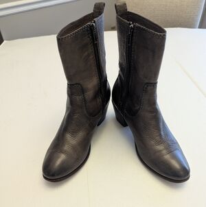 Frye Courtney Brown Leather Mid Calf Boots Size 10